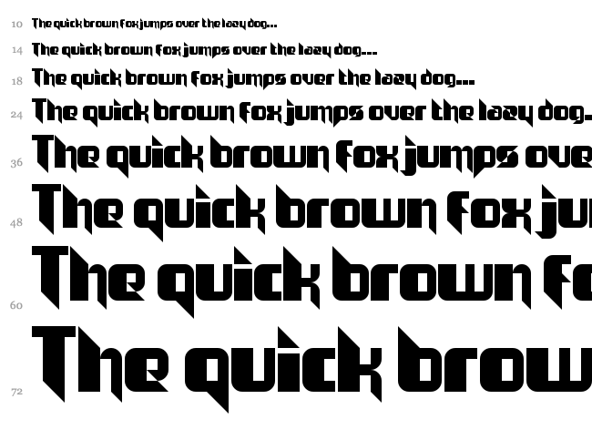 The Joy Facade font waterfall